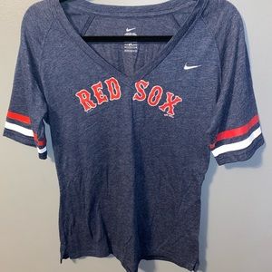 Nike Blue Red Sox Short Sleeve Tee